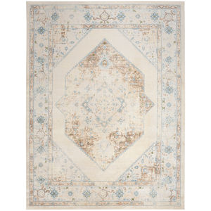 Astra Machine Washable ASW13 Ivory Blue Rug