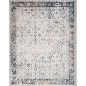 Astra Machine Washable ASW16 Ivory Blue Rug