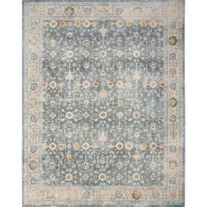 Astra Machine Washable ASW16 Teal Beige Rug