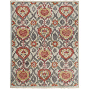 Beall 6712F Orange/Gray Area Rug