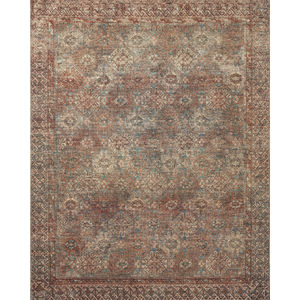 Billie BIL-04 Aqua/Rust Area Rug