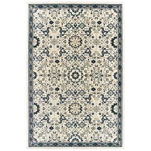 Bowen 73j Ivory/Navy Area Rug