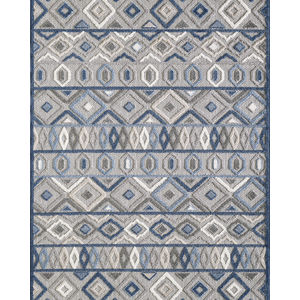Calla 6921 Grey/Blue Aztec Area Rug