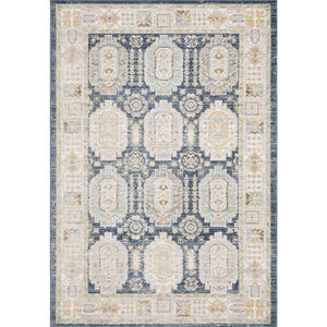Cavett CAV07 Blue/Gold Area Rug