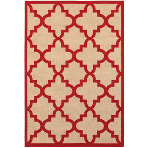 Cayman 660r Sand/Red Area Rug
