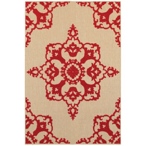 Cayman 97r Sand/Red Area Rug