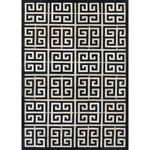 Chalet Meander Black/Ivory Area Rug