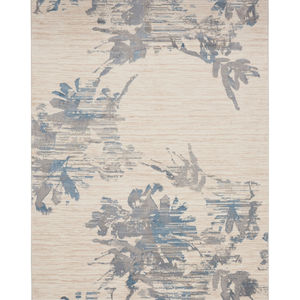 Ck005 Enchanting ECH01 Ivory/Grey/Blue Area Rug