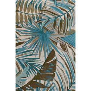 Cove Ivory/Teal Palms Area Rug