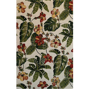 Cove Ivory Tropical Island Area Rug