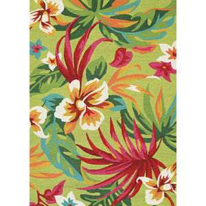 Covington Painted Fern Fern/Red Area Rug