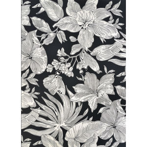 Dolce Flora Nero Area Rug