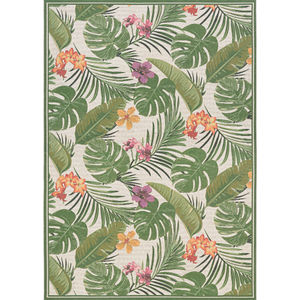 Dolce Flowering Fern Ivory/Hunter Green Area Rug
