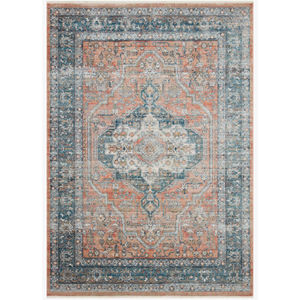 Elise ELI-01 Coral/Blue Area Rug
