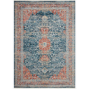 Elise ELI-05 Navy/Red Area Rug