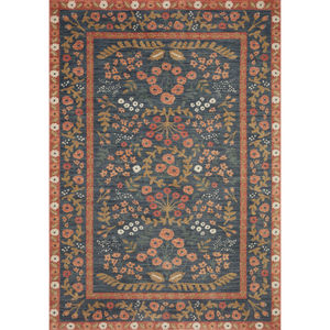 Fiore FIO-01 Navy/Rust Area Rug