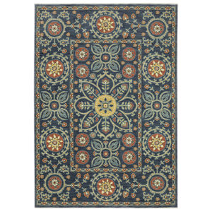 Francesca fr11b Blue/Rust Area Rug