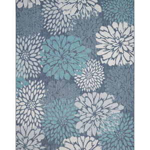 Garden Oasis GOA06 Navy Area Rug