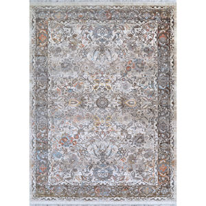 Halli Floral Kashan Beige/Mocha Area Rug