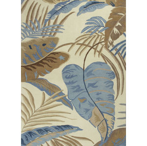 Havana 2624 Ivory/Blue Rainforest Area Rug