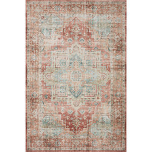 Heidi HEI-01 Terracotta/Aqua Area Rug