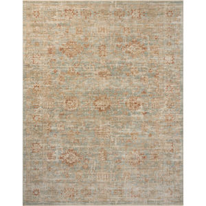 Heritage HER-06 Aqua/Terracotta Area Rug