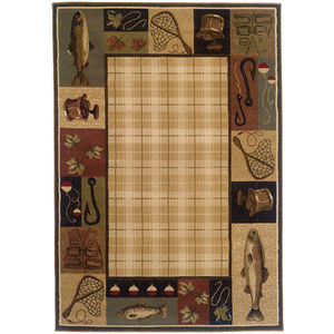 Hudson 1065b Beige/Black Area Rug