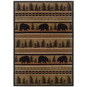 Hudson 1066a Black/Beige Area Rug