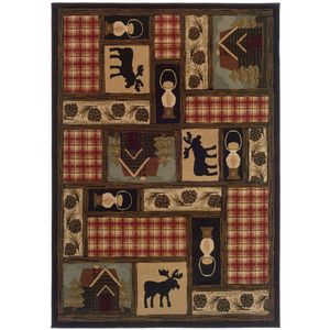 Hudson 1067a Brown/Red Area Rug
