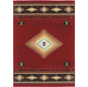 Hudson 87k Red/Green Area Rug