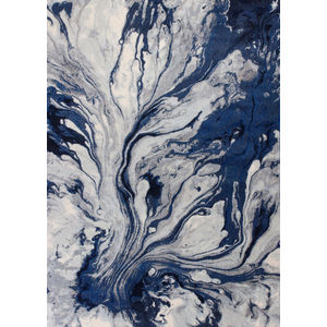 Illusions 6201 Blue Watercolors Area Rug