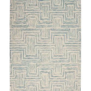 Interlock ITL06 Ivory/Turquoise Area Rug