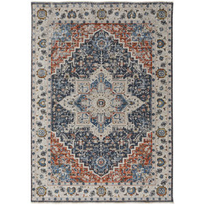Kaia 39HTF Ivory/Blue/Red Area Rug