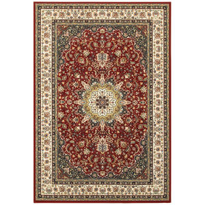 Kashan 119n Red/Ivory Area Rug