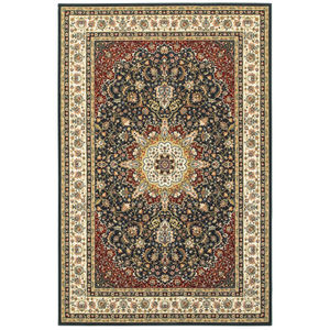 Kashan 119u Navy/Ivory Area Rug