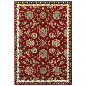 Kashan 370r Red/Multi Area Rug