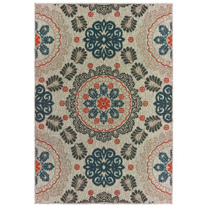 Latitude 1903w Grey/Blue Area Rug
