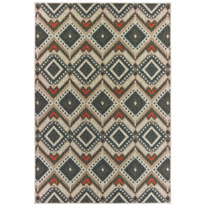 Latitude 2x Grey/Orange Area Rug
