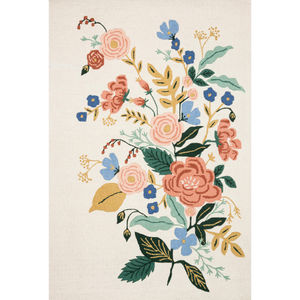 Les Fleurs LES-04 Ivory/Multi Area Rug