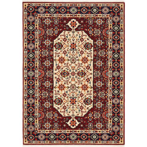 Lilihan 1802w Red/Ivory Area Rug