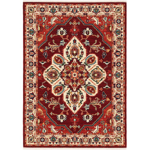 Lilihan 5502c Red/Ivory Area Rug