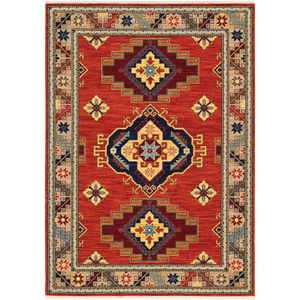 Lilihan 5504p Red/Multi Area Rug