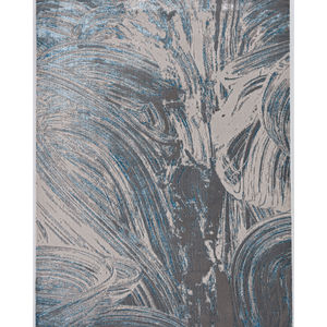 Luna 7130 Silver/Blue Stroked Area Rug