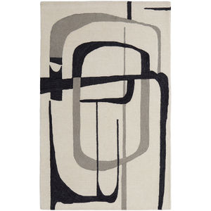 Maguire 8905F Ivory/Gray/Black Area Rug