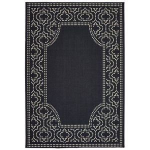 Marina 1247k Black/Ivory Area Rug