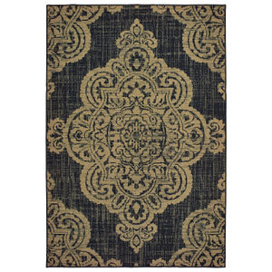 Marina 5929k Black/Tan Area Rug