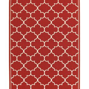 Meridian 1295r Red/Ivory Area Rug