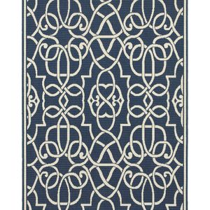 Meridian 2205b Navy/Ivory Area Rug