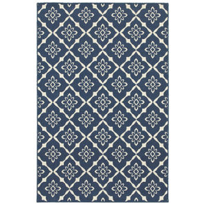 Meridian 5703b Navy/Ivory Area Rug