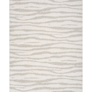Modern Shag MMD05 Ivory Grey Area Rug